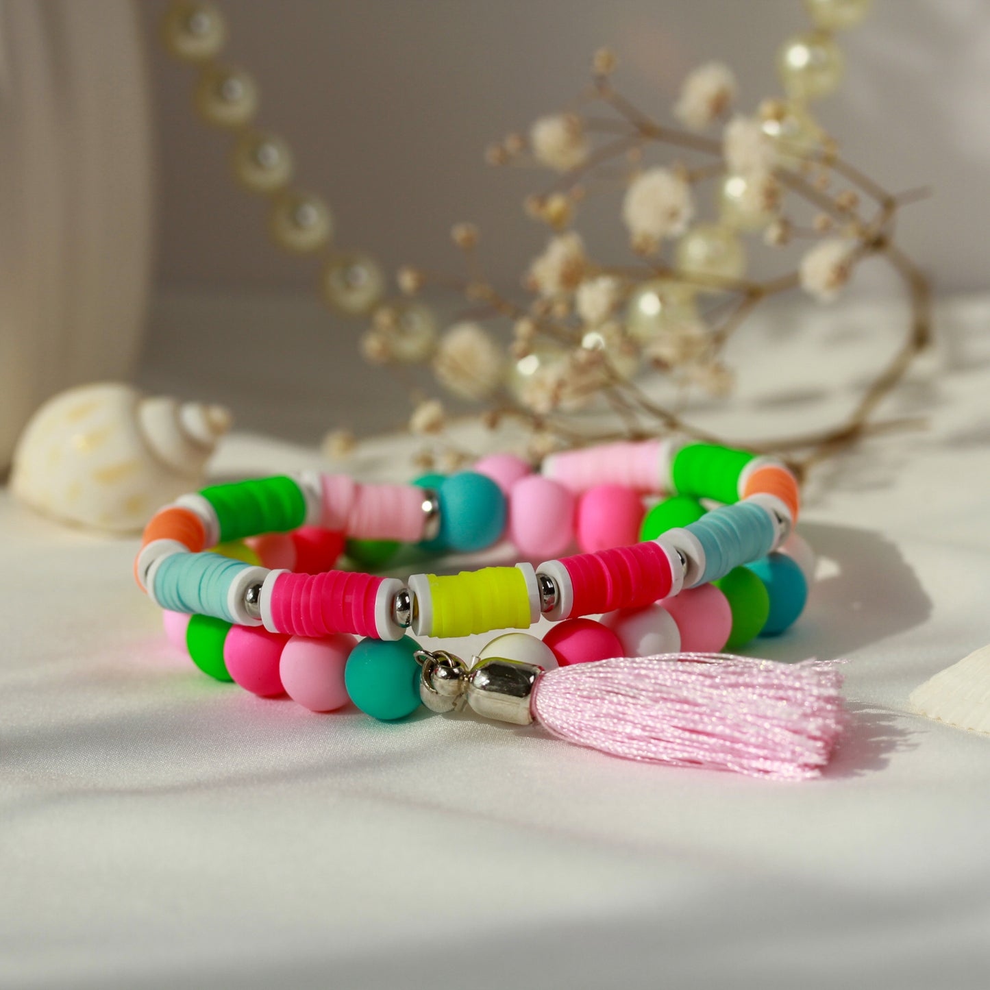 Pink Breeze Pop – Katsuki-Wickelarmband in Pink