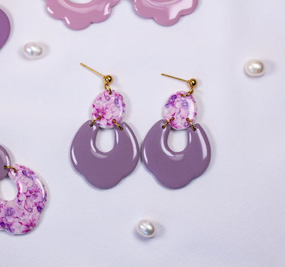 Velvet Blossom – Mauve Flow - Ohrringe