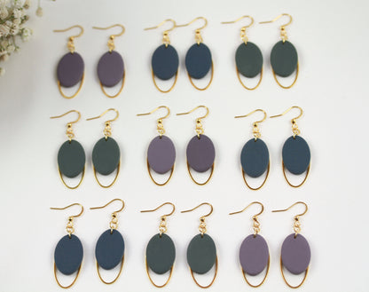 Ovale Polymer Clay Ohrringe – Statement Schmuck | Dewlight Kollektion