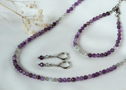 Violet Dusk – Schmuckset mit Amethyst und Labradorit