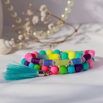 Blue Breeze Pop  – Katsuki-Wickelarmband in Pink
