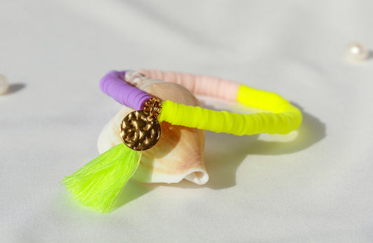 Neon Bloom Tassel - Armband