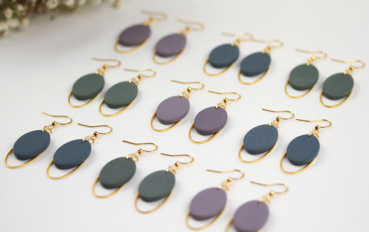 Ovale Polymer Clay Ohrringe – Statement Schmuck | Dewlight Kollektion