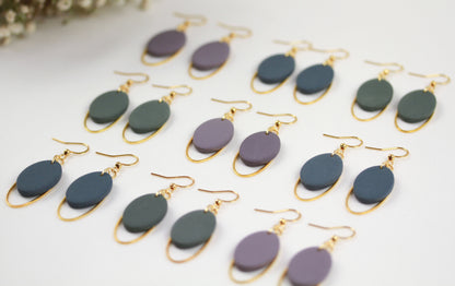 Ovale Polymer Clay Ohrringe – Statement Schmuck | Dewlight Kollektion