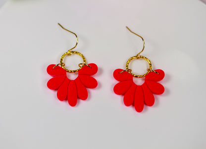 Coral Bloom Fan – Gold - Ohrringe