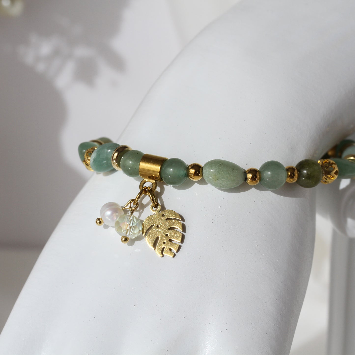 Sage Leaf – Grünes Aventurin-Armband