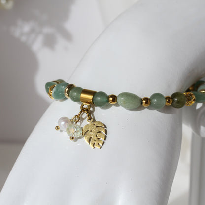 Sage Leaf – Grünes Aventurin-Armband