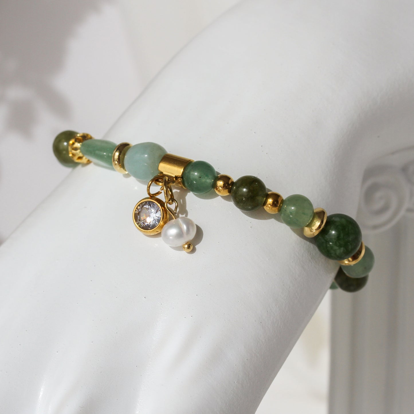 Sage Leaf – Grünes Aventurin-Armband