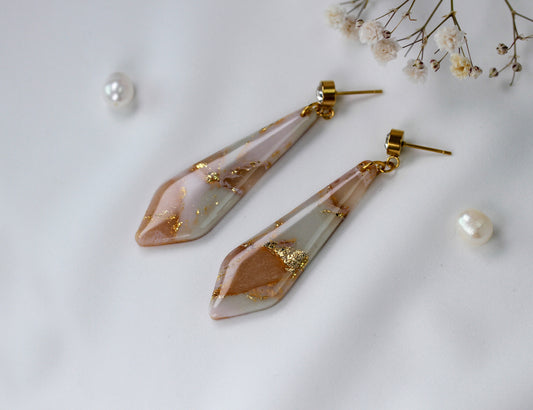 Golden Veil – Lange Statement Ohrringe
