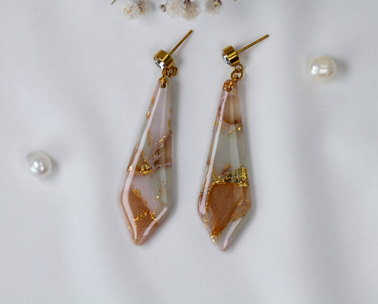 Golden Veil – Lange Statement Ohrringe