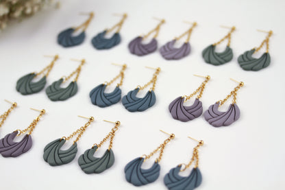 Polymer Clay Ohrringe mit Kette – Statement Hängeohrringe | Dewlight Kollektion