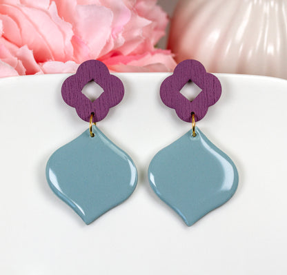 Blush Garden – Mauve Bloom Drop - Ohrringe