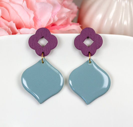 Blush Garden – Mauve Bloom Drop - Ohrringe