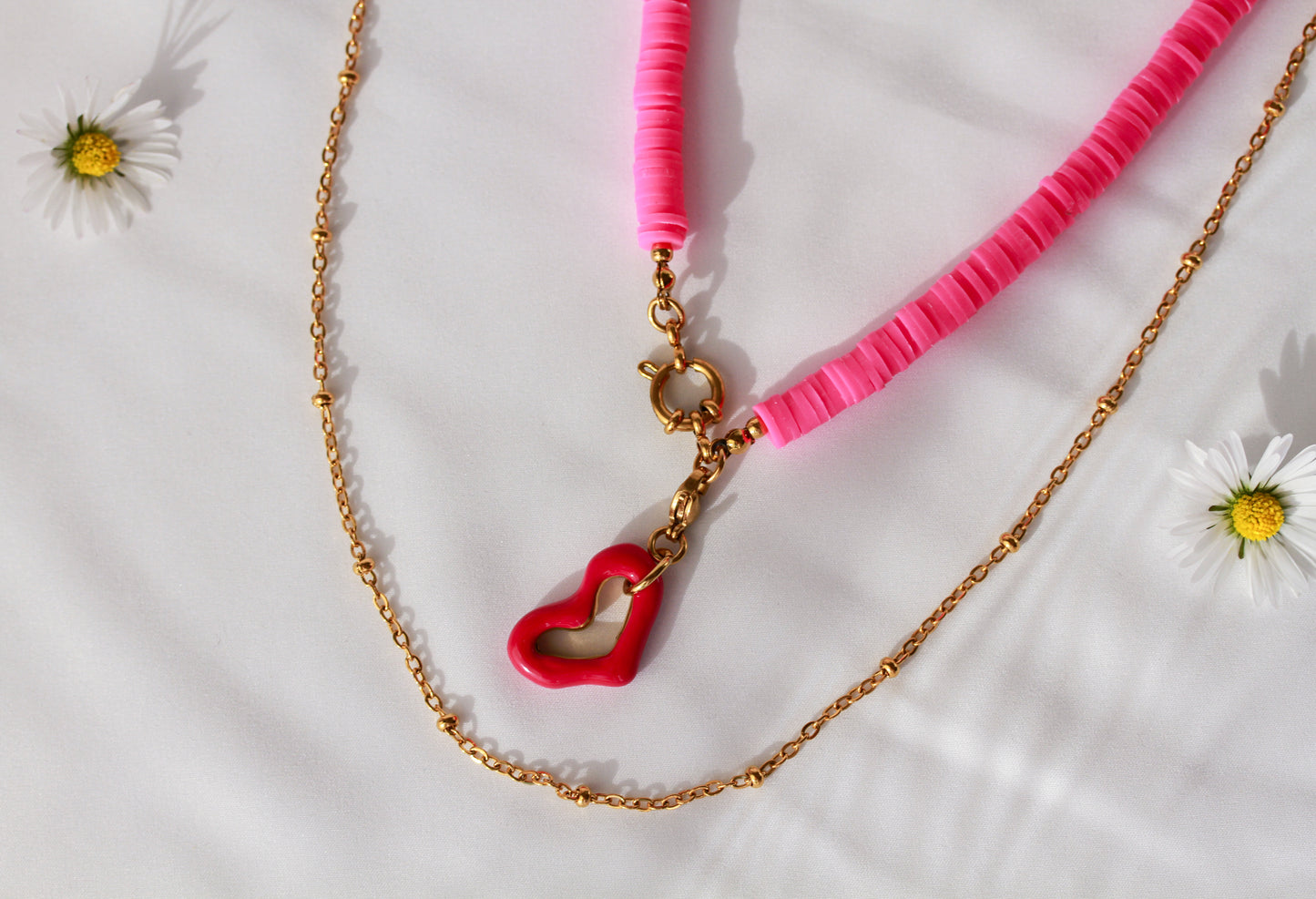 Hot Pink Heart - Halskette