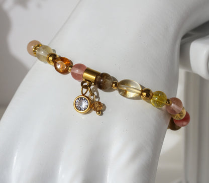 Golden Honey Bee – Citrin- & Sonnenstein-Armband