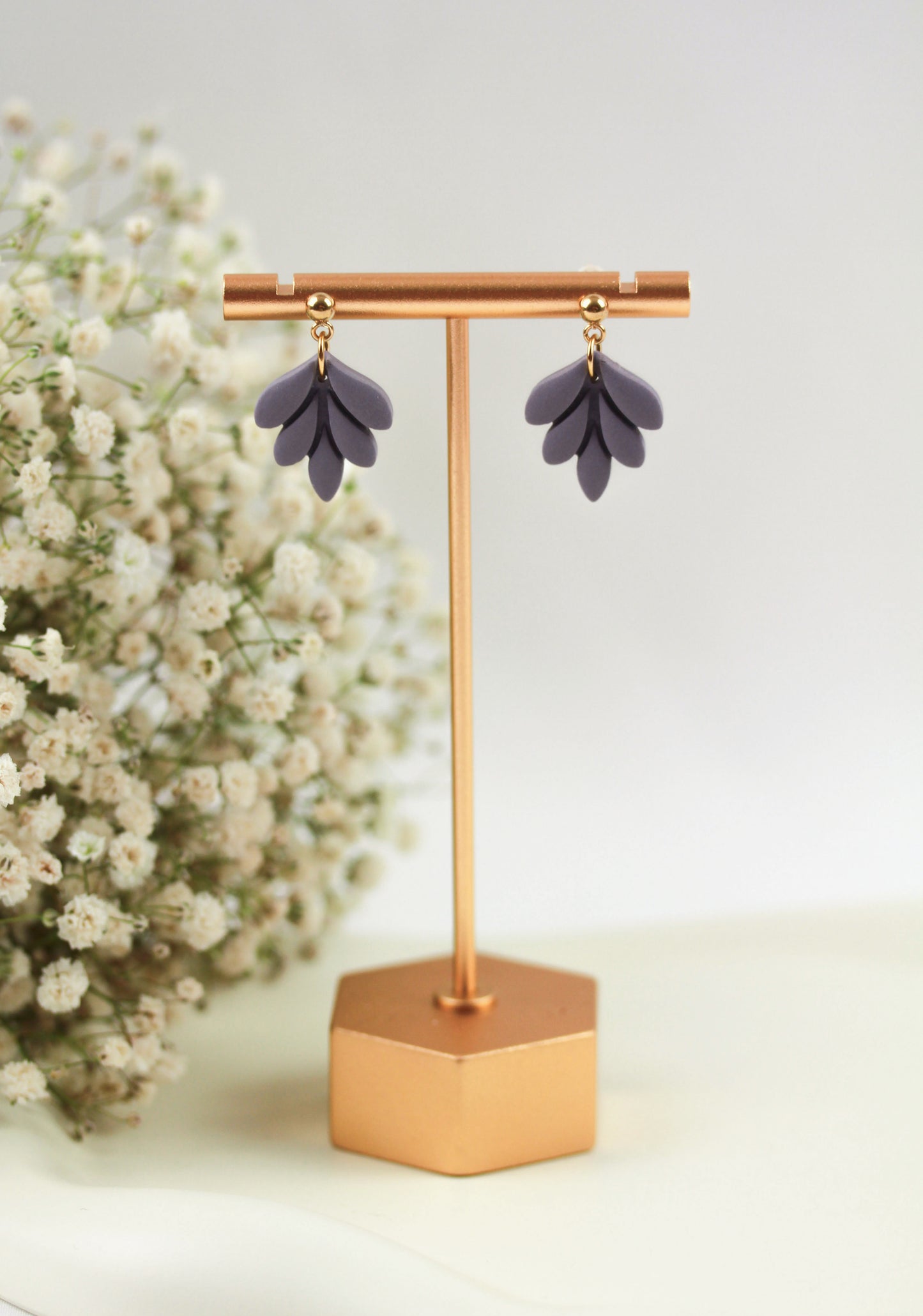 Kleine Blatt Ohrringe – Handgefertigte Polymer Clay Statement Ohrringe | Dewlight