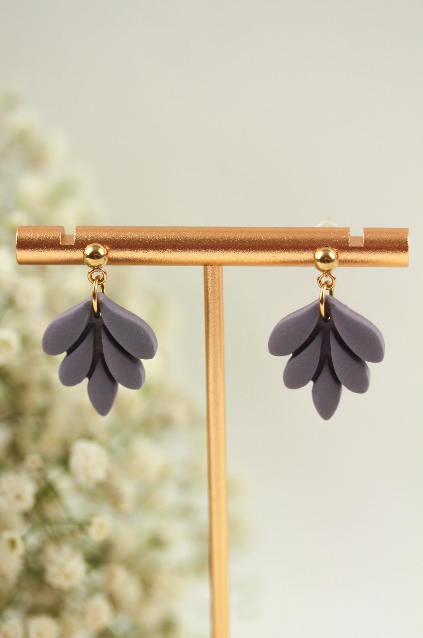 Kleine Blatt Ohrringe – Handgefertigte Polymer Clay Statement Ohrringe | Dewlight