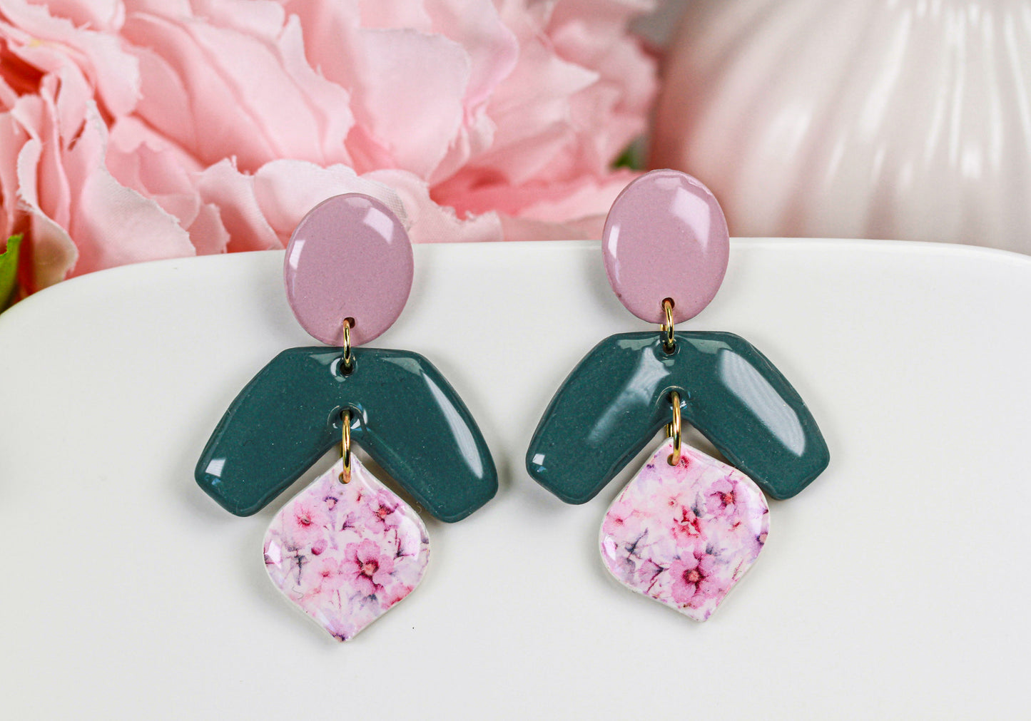 Blush Garden Curve -Ohrringe