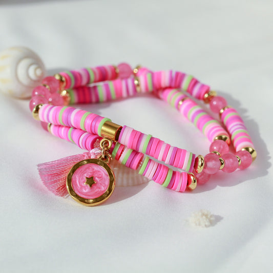 Blush Stone Duo – Katsuki Doppelarmband