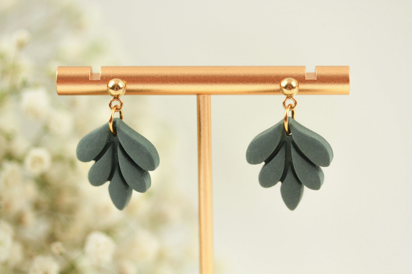 Kleine Blatt Ohrringe – Handgefertigte Polymer Clay Statement Ohrringe | Dewlight