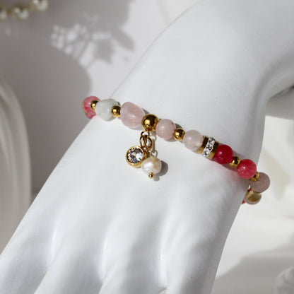 Rosé Lotus – Rosenquarz-Armband
