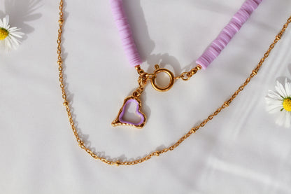 Lilac Heart Frame - Halskette