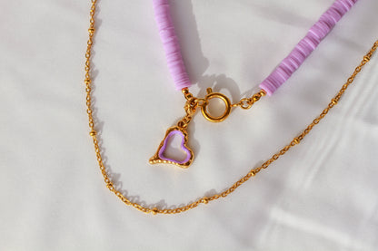 Lilac Heart Frame - Halskette