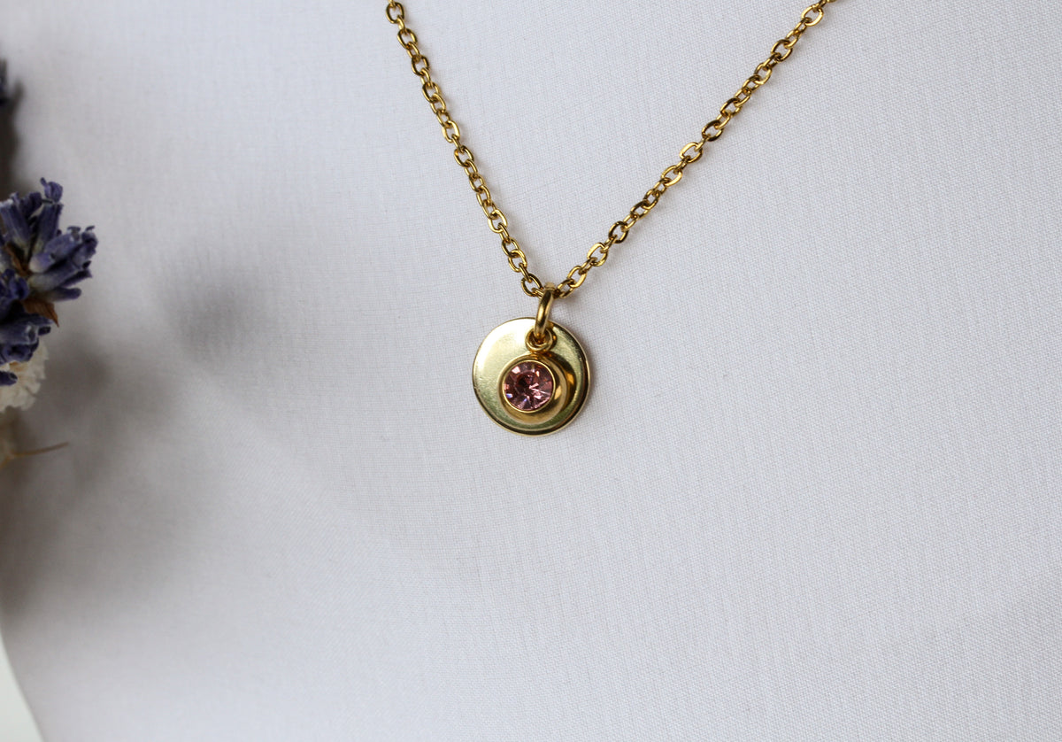 Birthstone Glow – Halskette in Geburtssteinfarbe