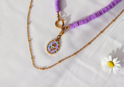 Lilac Garden Charm - Halskette
