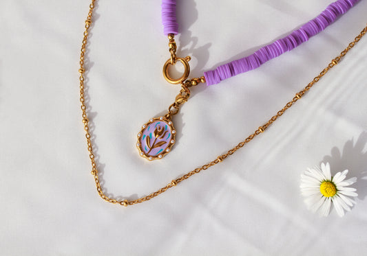 Lilac Garden Charm - Halskette
