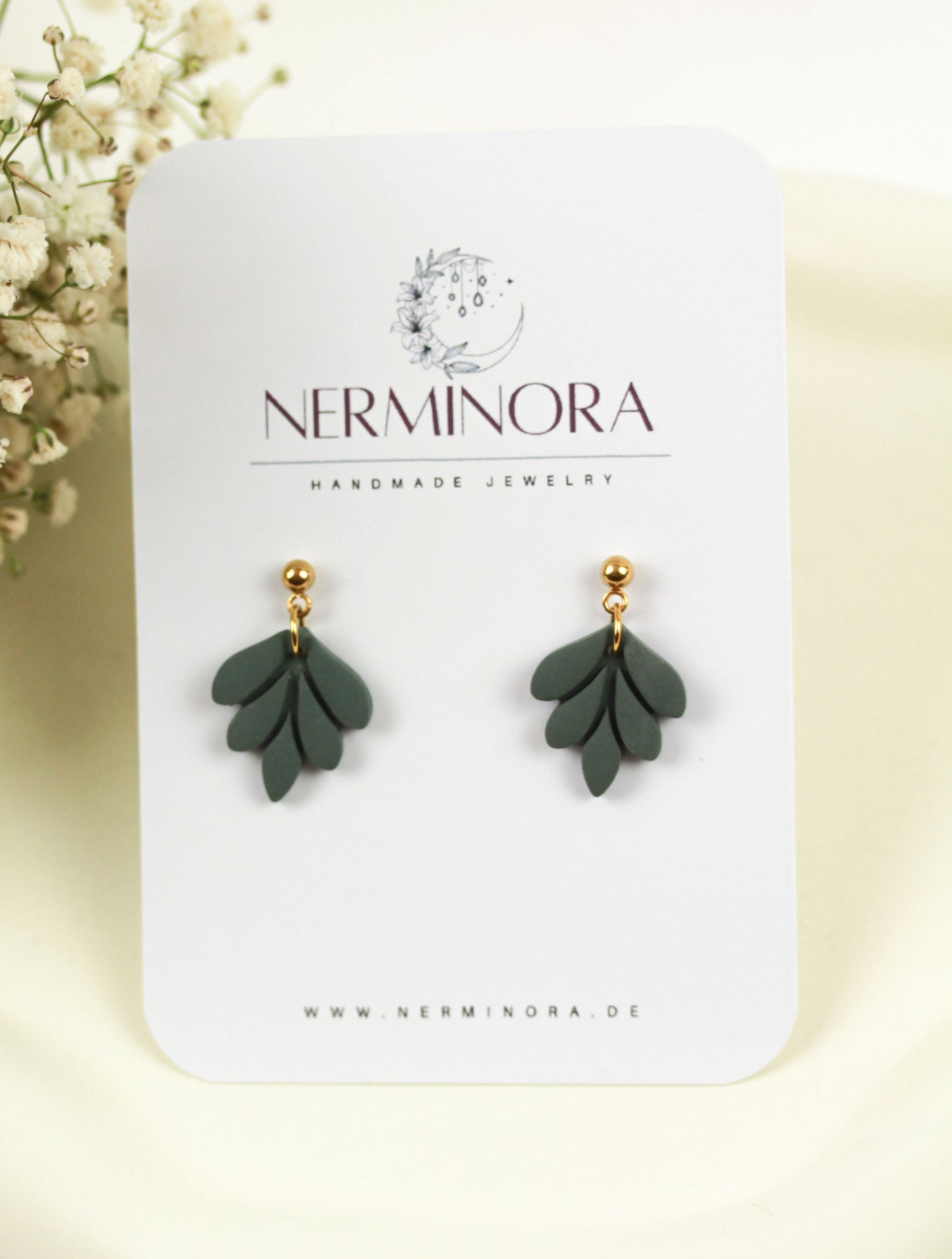 Kleine Blatt Ohrringe – Handgefertigte Polymer Clay Statement Ohrringe | Dewlight