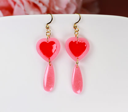 Cherry Heart Drops - Ohrringe