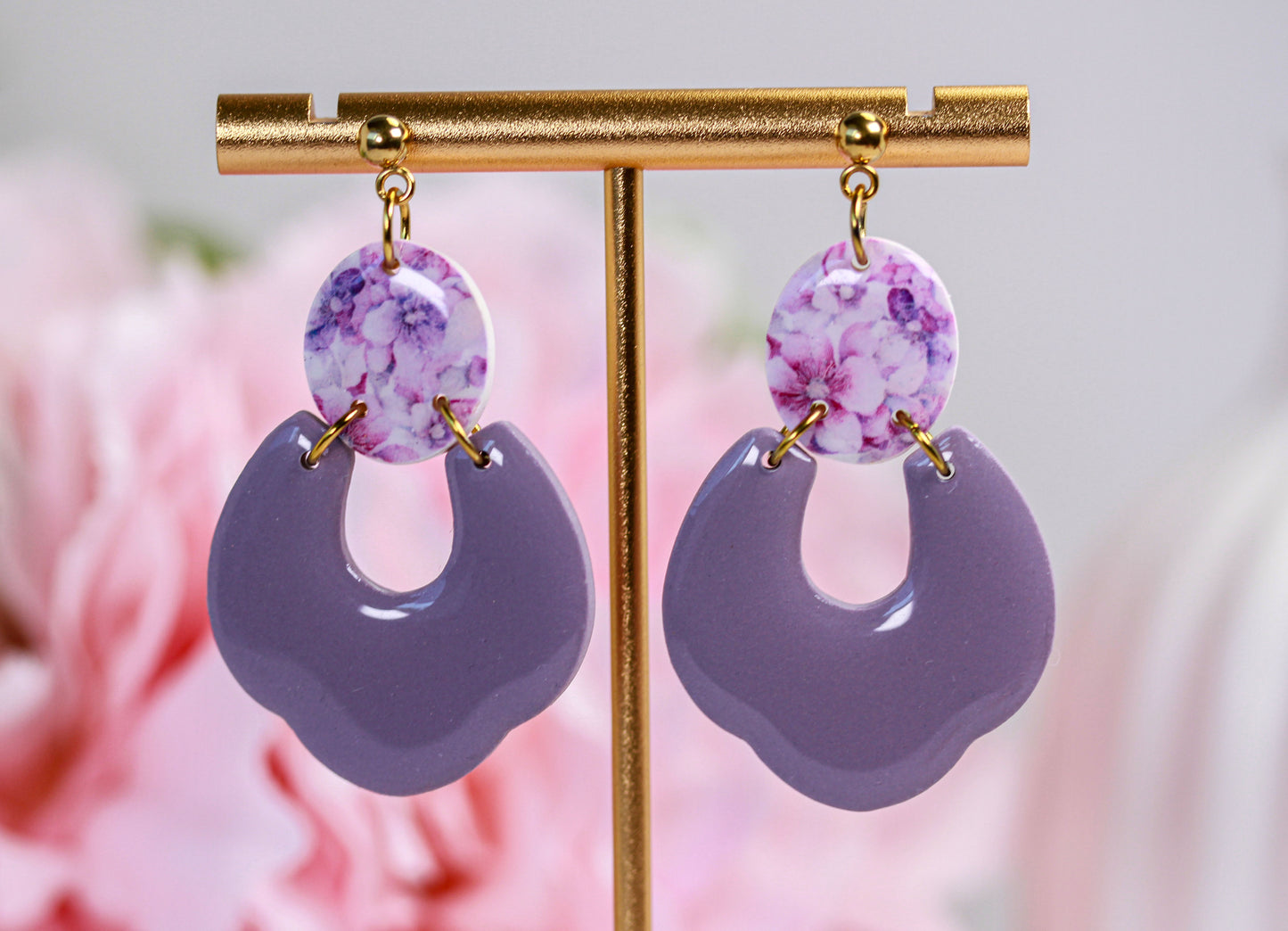 Velvet Blossom – Mauve Flow - Ohrringe