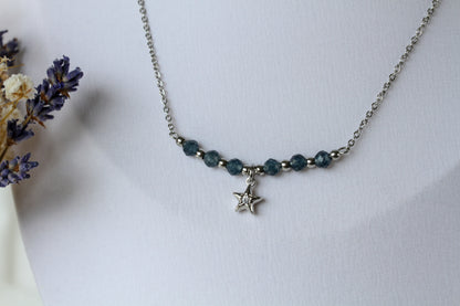 Sapphire Starlight – Schmuckset mit Saphir und Sternanhänger