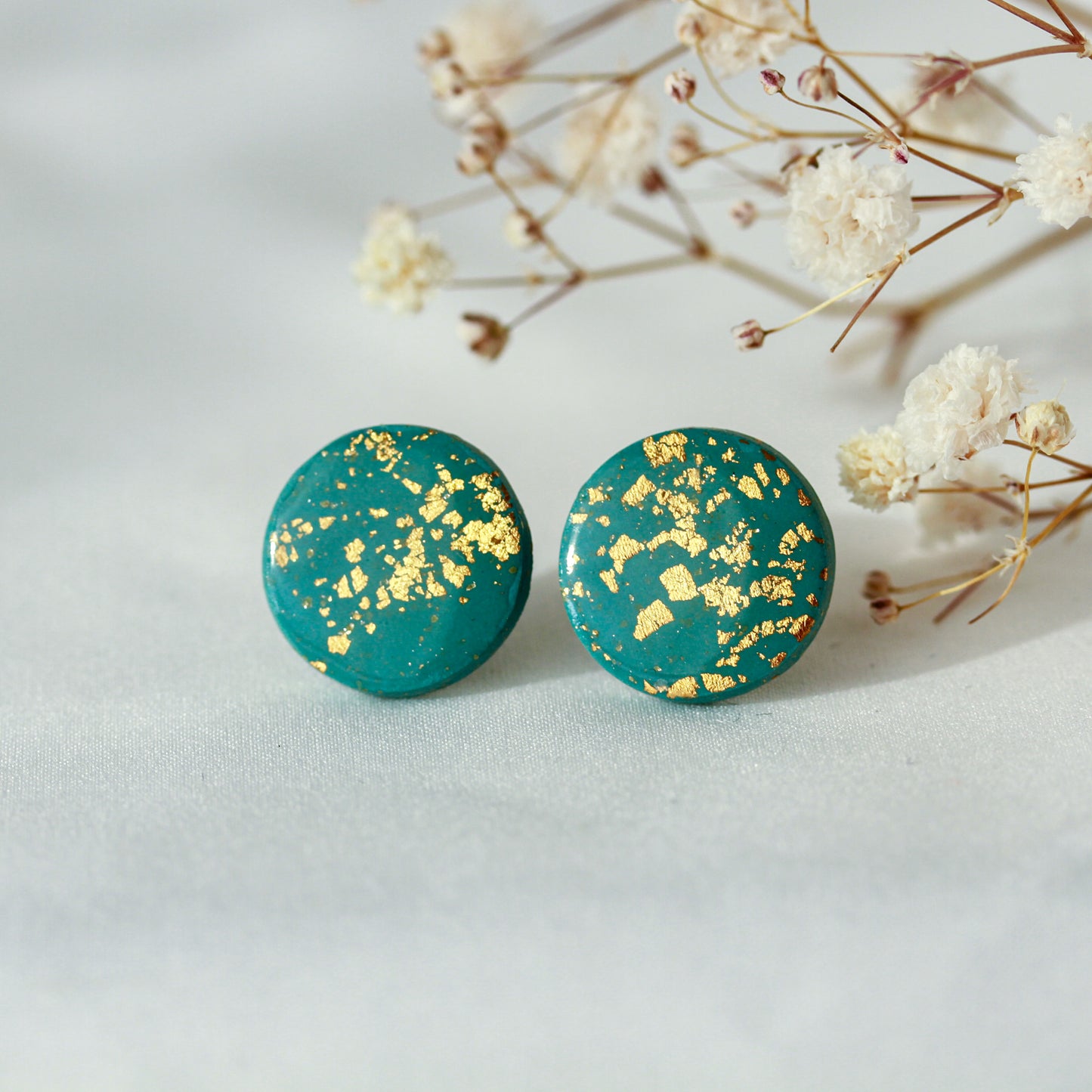 Golden Turquoise Oriental – Türkisfarbene Ornament-Ohrringe