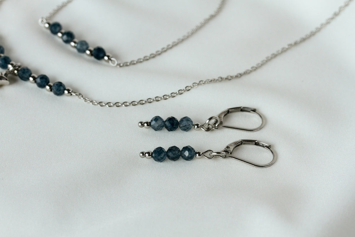 Sapphire Starlight – Schmuckset mit Saphir und Sternanhänger