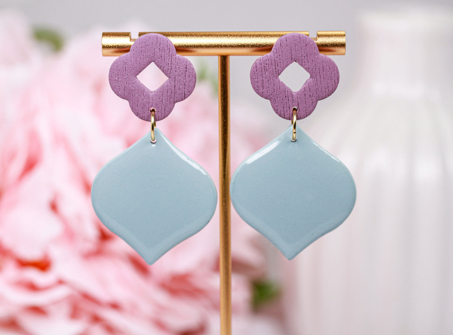 Blush Garden – Mauve Bloom Drop - Ohrringe