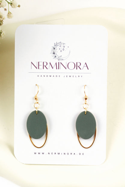 Ovale Polymer Clay Ohrringe – Statement Schmuck | Dewlight Kollektion