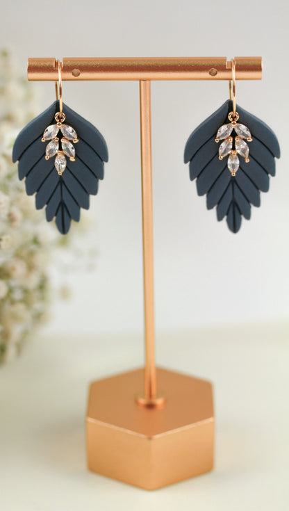 Große Herbst Blatt Ohrringe – Polymer Clay Statement Ohrringe | Dewlight Kollektion