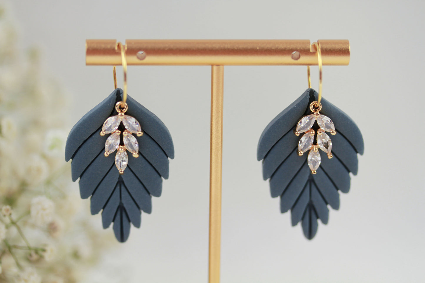 Große Herbst Blatt Ohrringe – Polymer Clay Statement Ohrringe | Dewlight Kollektion