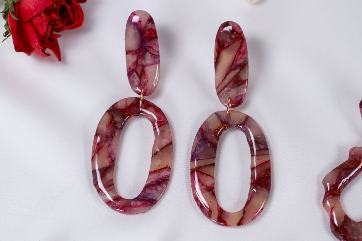Rosegold Marble - Ohrringe