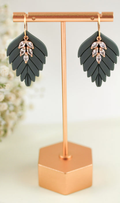 Große Herbst Blatt Ohrringe – Polymer Clay Statement Ohrringe | Dewlight Kollektion