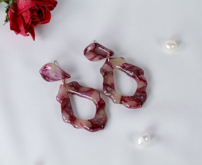 Rosegold Marble - Ohrringe