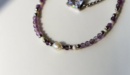 Amethyst Crystal Layering – Schmuckset