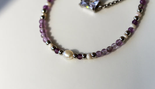 Amethyst Crystal Layering – Schmuckset