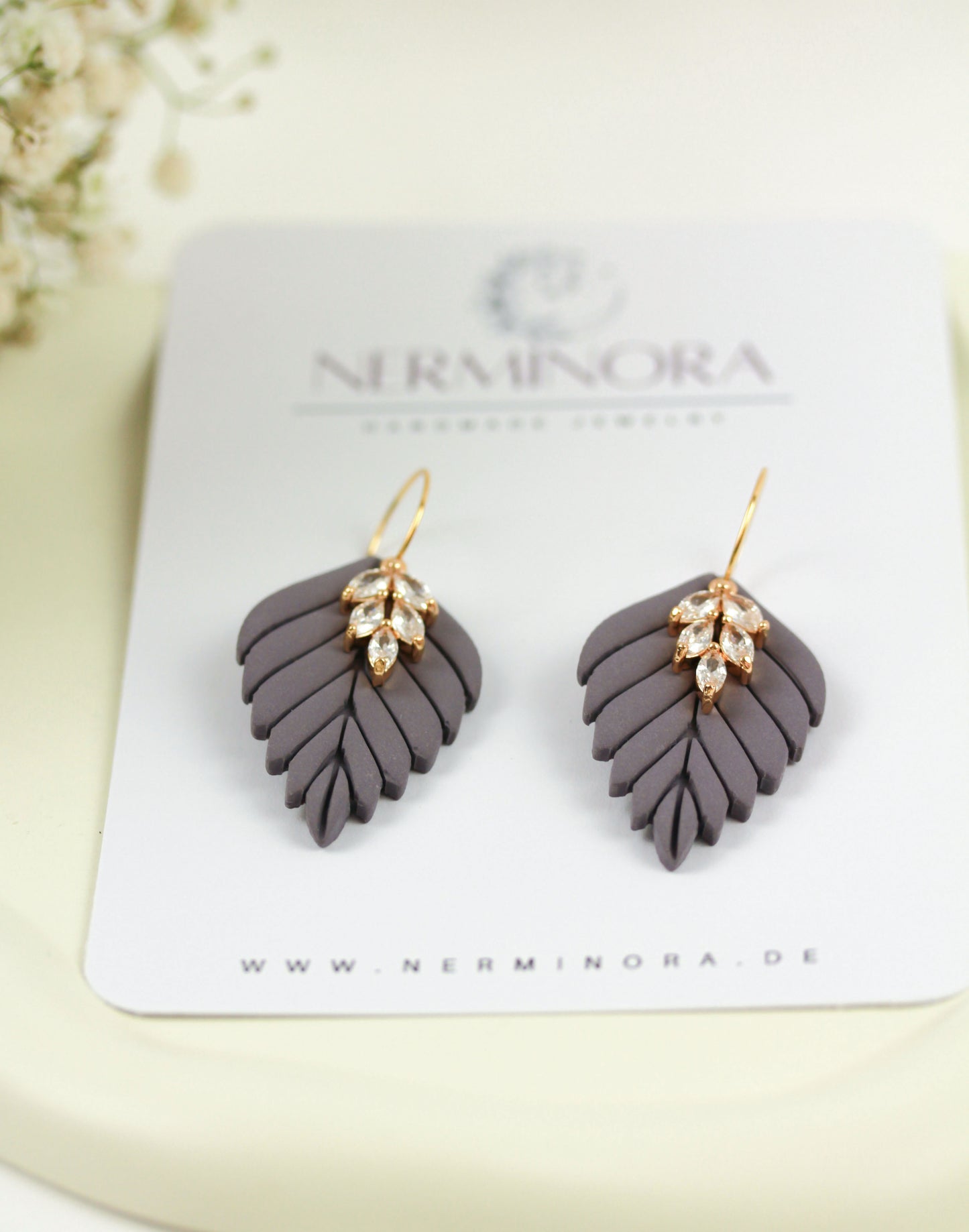 Große Herbst Blatt Ohrringe – Polymer Clay Statement Ohrringe | Dewlight Kollektion