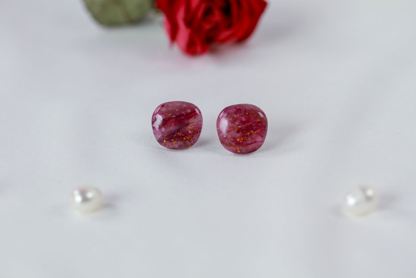 Rosegold Marble - Ohrringe
