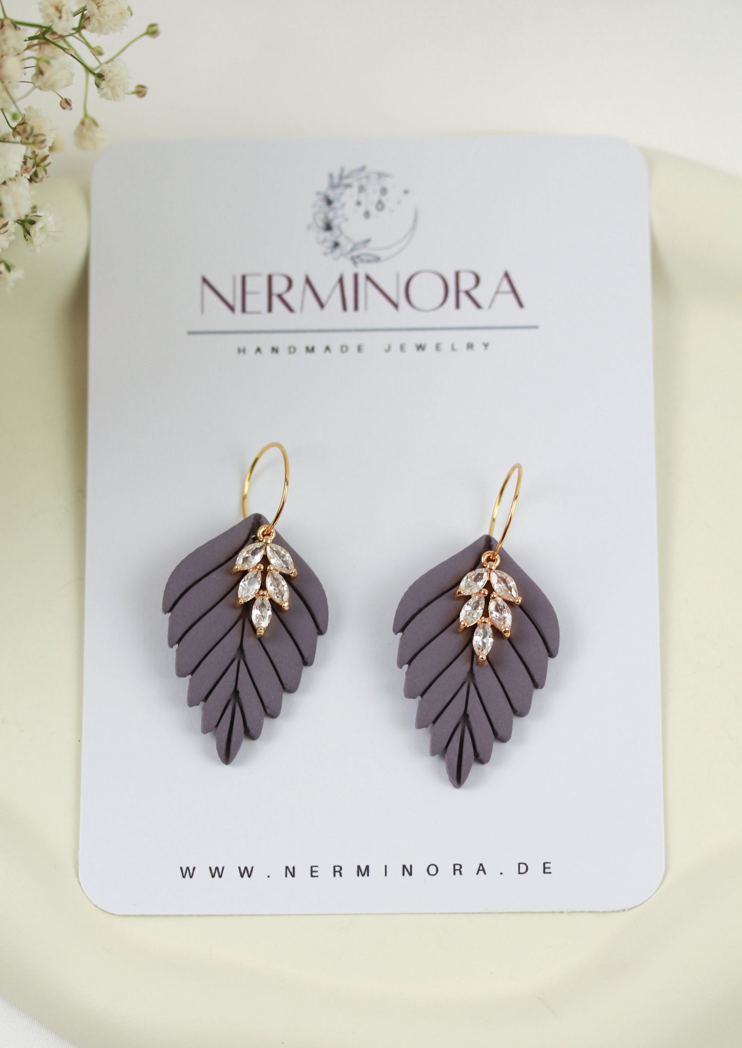 Große Herbst Blatt Ohrringe – Polymer Clay Statement Ohrringe | Dewlight Kollektion