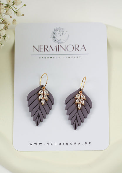 Große Herbst Blatt Ohrringe – Polymer Clay Statement Ohrringe | Dewlight Kollektion