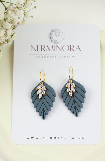 Große Herbst Blatt Ohrringe – Polymer Clay Statement Ohrringe | Dewlight Kollektion